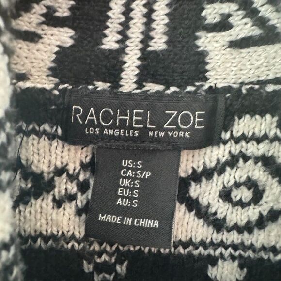 Rachael Zoe Women's Size SMALL Belted Cardigan Sweater Duster Aztec Design - Picture 3 of 6